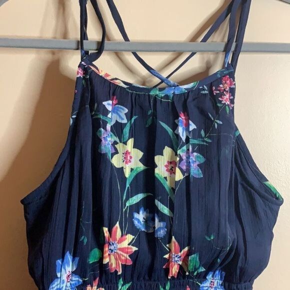 O’Neill Navy Blue Short Floral Dress - Picture 3 of 6